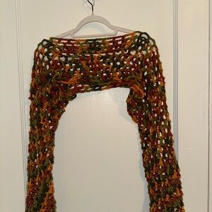 Handmade Multicolor Open-Knit Women's Sweater